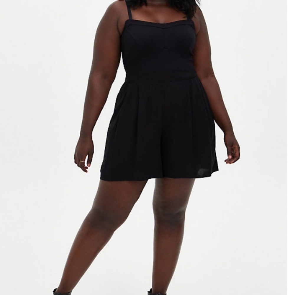 🆕 3X BLACK PONTE BUSTIER ROMPER